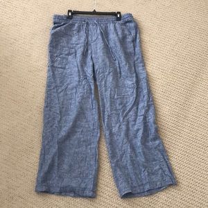Chambray linen flows pants